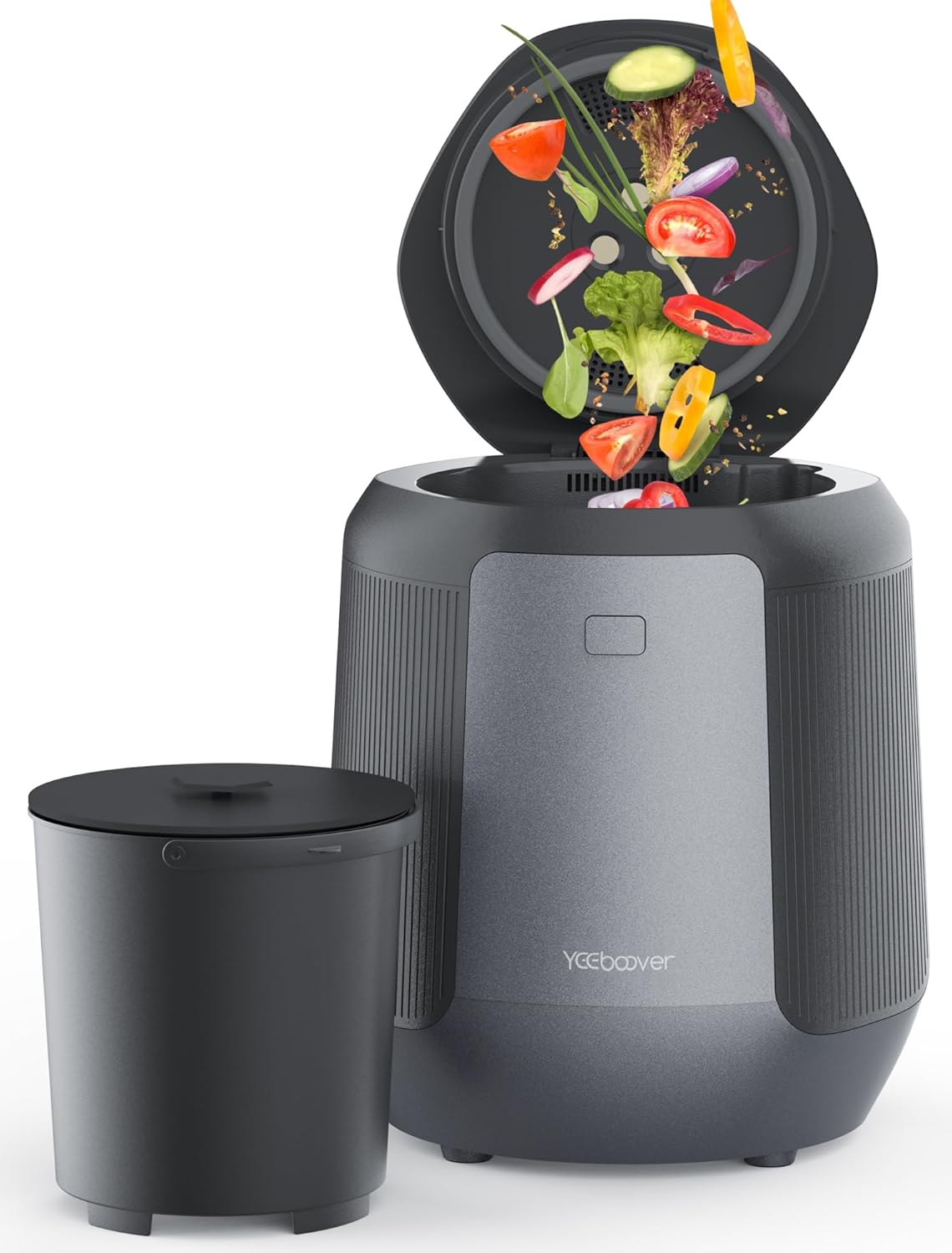 Electric Composter: 4.2L Large Capacity Odorless Quiet Composter Kitchen Counter Top Food Cycler Machine Electric Compost Bin Indoor Countertop Recycler Composting Trash Can Smart Mill Waste
