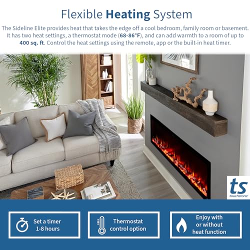 50-inch Smart Electric Fireplace with Surround Mantel L5013