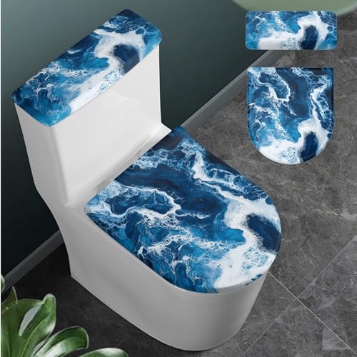 Christmas Toilet Lid and Tank Cover Set for Bathroom Decor Q334993