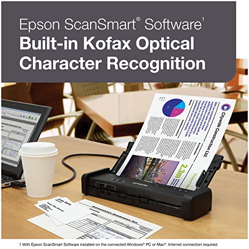 Wireless Compact Desktop Document Scanner with Auto Document Feeder B4143
