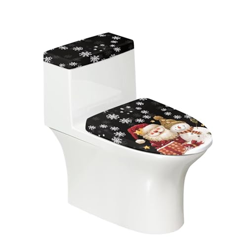 Christmas Toilet Lid and Tank Cover Set for Bathroom Decor Q334993