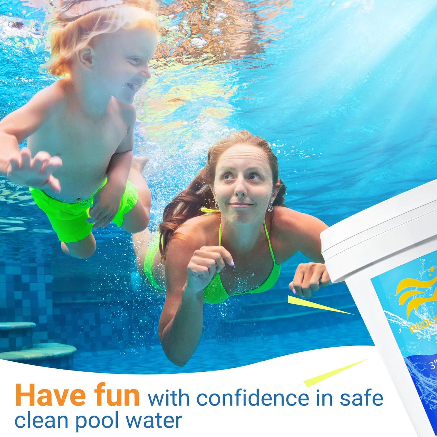 3" Individually Wrapped Chlorine Tablets for Pool, Hot Tubs, Spa D746