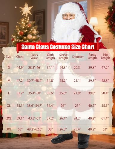 Men's Deluxe Red Santa Claus Costume Set P74887