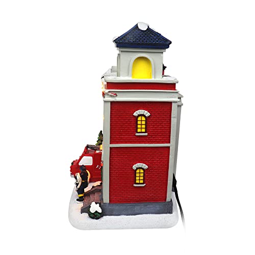Lighted Musical Snow Village with Animated Kids Sledding A910926