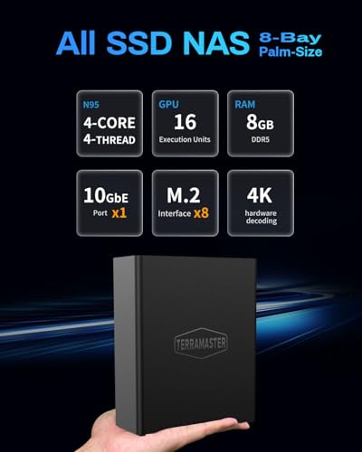 4-Bay All SSD NAS Server, Quad-Core CPU, 8GB DDR5 RAM, 5GbE Port Q39134