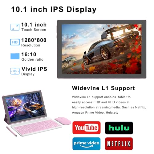 10 Inch Android Tablet with Keyboard Case Mouse Stylus S54567