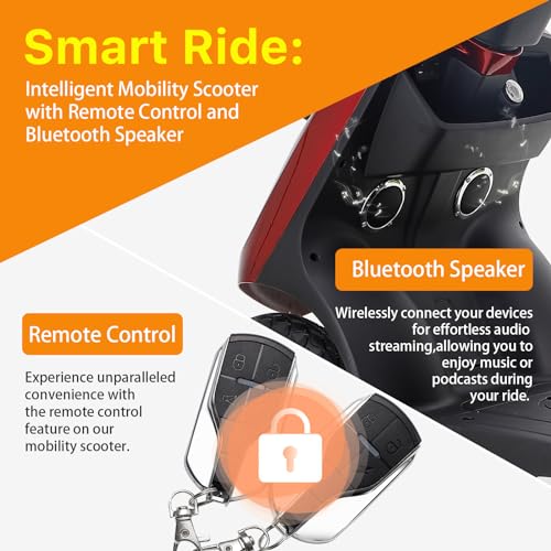 Heavy-Duty 4-Wheel Mobility Scooter for Seniors, 500 lbs Capacity, 3-Speed Mode C58154