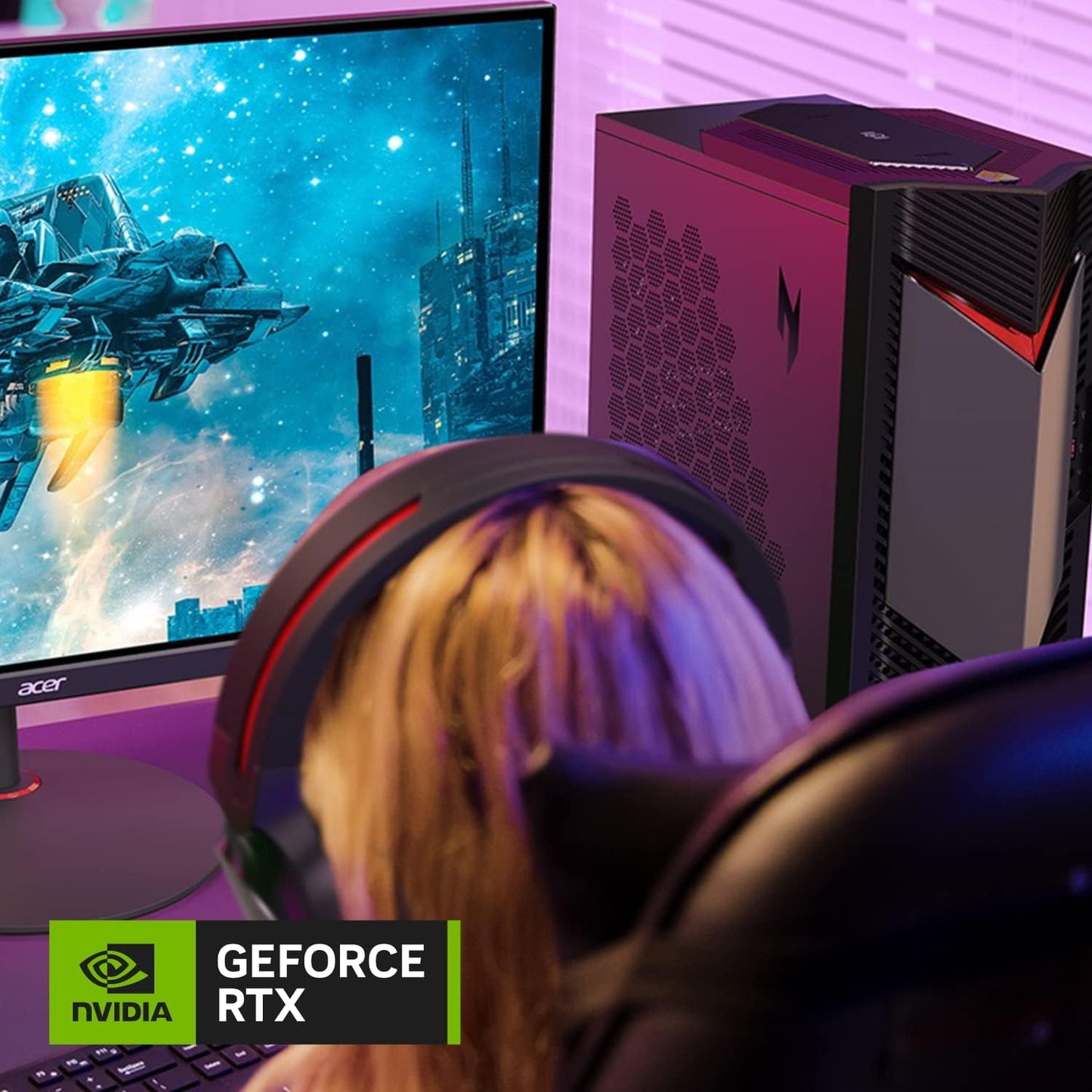 Gaming Desktop with Intel Core i7, RTX 4060, 16GB RAM, 1TB SSD S918681