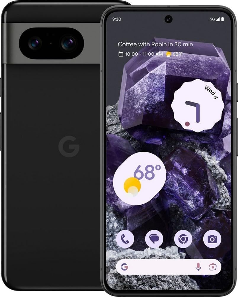 Google Pixel 8 256GB Unlocked, Obsidian (Renewed)