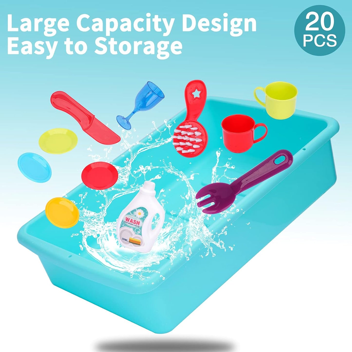 Baby Bath Play Sink Toys with Running Water for Toddlers H5602