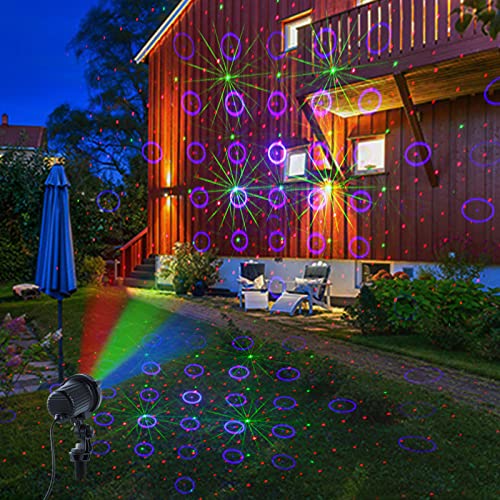 Christmas Laser Lights Outdoor Garden Projector with Moving RGB Waterproof G2323