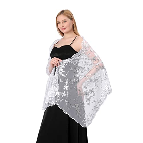 1920s Fringe Shawl for Evening Dresses Wedding Scarf E67177