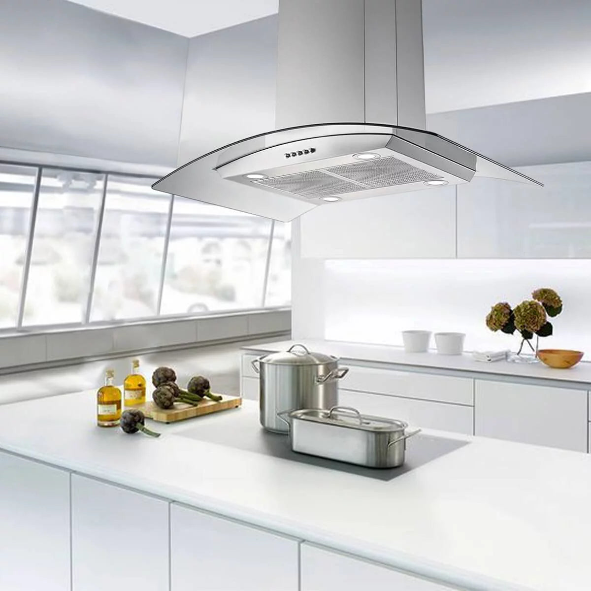 Island Range Hood 36 inch Kitchen Extractor Fan T3205