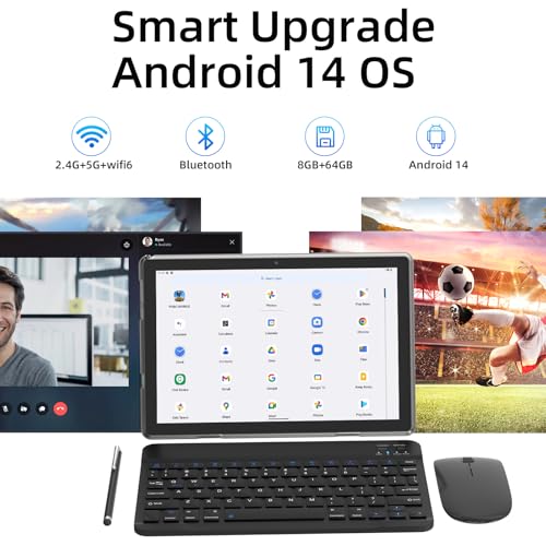 Android Tablet 10.1 Inch with Keyboard, 64GB ROM, 8GB RAM R243563
