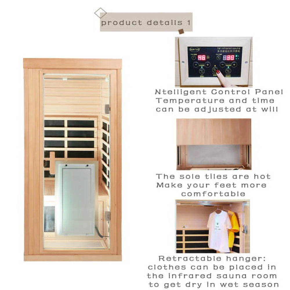 Far Infrared Sauna Room for Home Relaxation with Intelligent Control Panel L871
