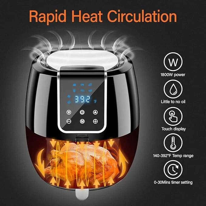 6-in-1 Air Fryer 7Qt Smart Electric Hot Airfryer R8394