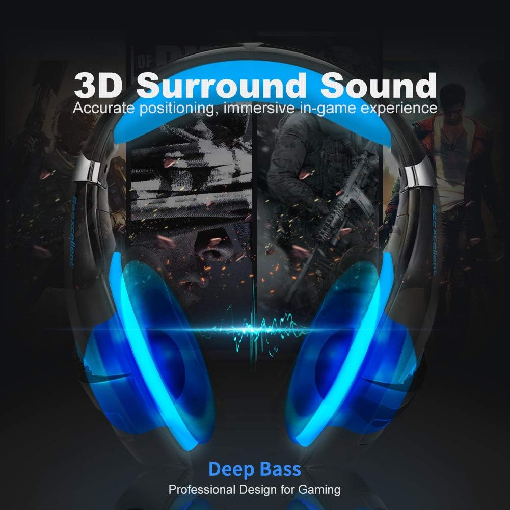 Gaming Headset with Noise Cancelling Mic for Xbox, PS4, Switch, PC R4023