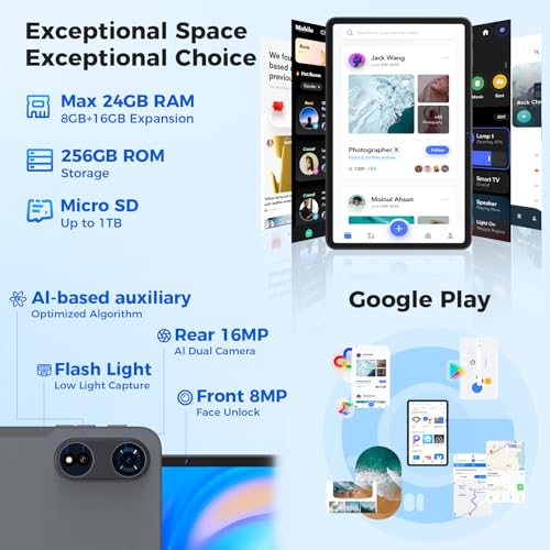 12 inch Android Tablet with Keyboard, 2K Display, 256GB Storage J955286