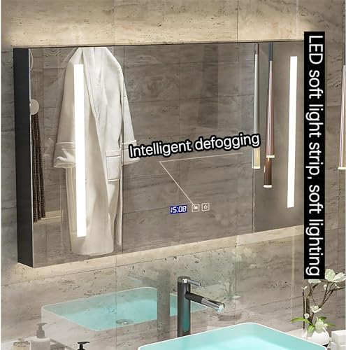 Floating Bathroom Vanity with Sink and LED Mirror, Wall Mounted, 36 Inch X9862