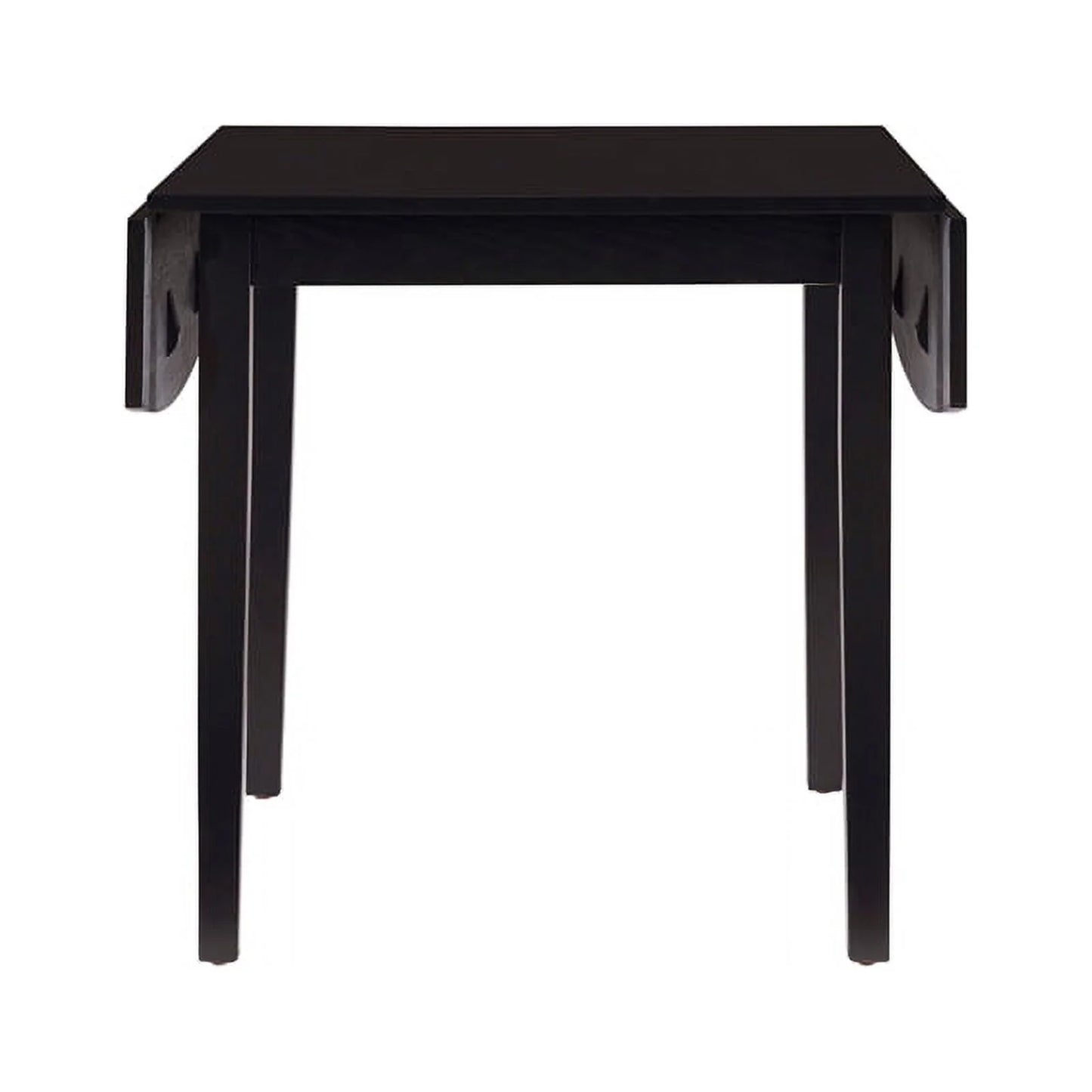 Square Wood Drop Leaf Table in Black O4185