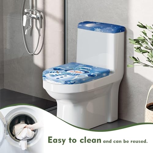 Christmas Toilet Lid and Tank Cover Set for Bathroom Decor Q334993