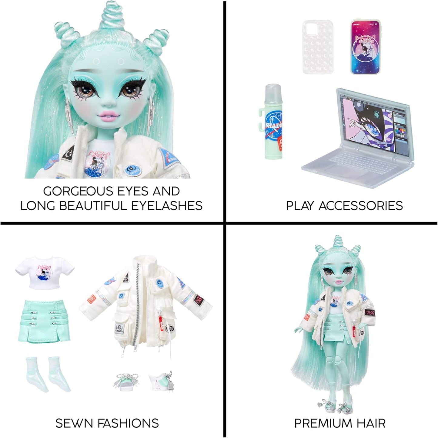Light Green Fashion Doll with Colorful Accessories for Kids X761
