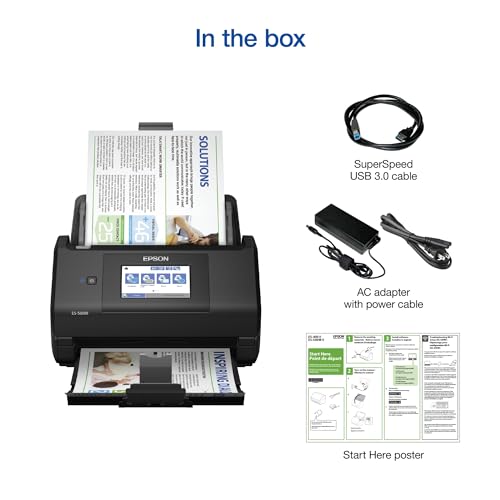 Wireless Color Duplex Desktop Document Scanner with 100-Sheet Auto Document Feeder O897465