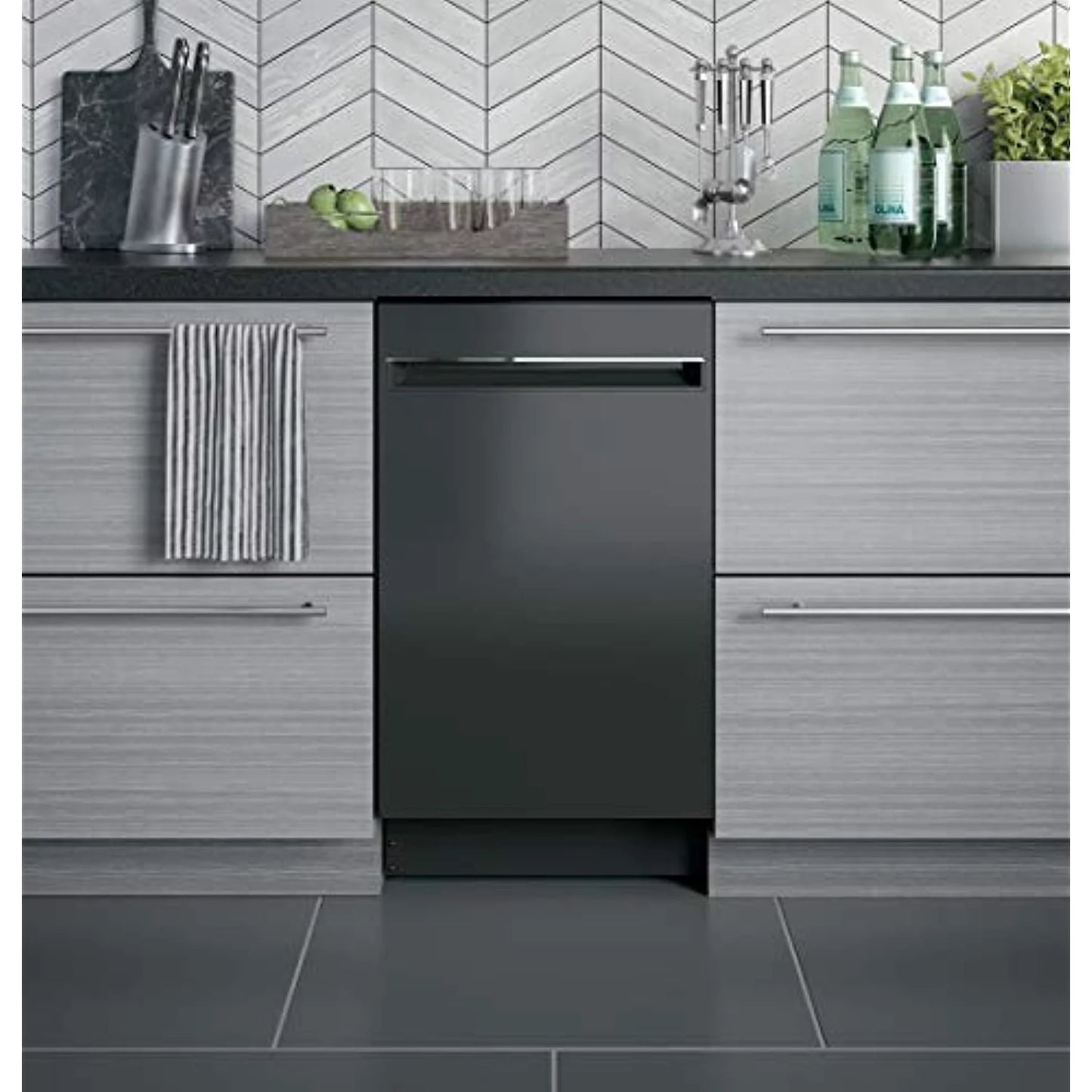 18 Inch Built In Fully Integrated Dishwasher Black L34691