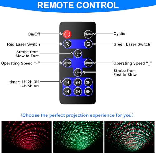 Christmas Laser Projector Light Outdoor, RGB Firefly Moving Lights, IP65 Waterproof for Garden Yard Party Decor W6136