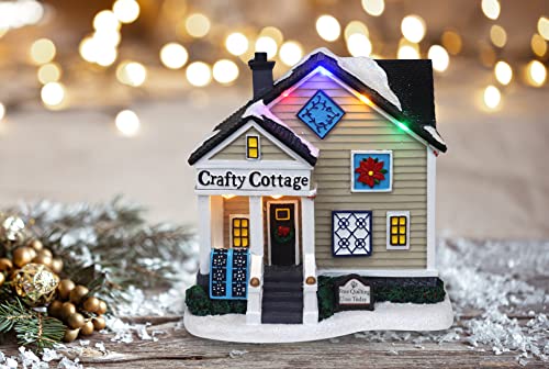 Lighted Musical Christmas Village Collectible Building Houses M7013