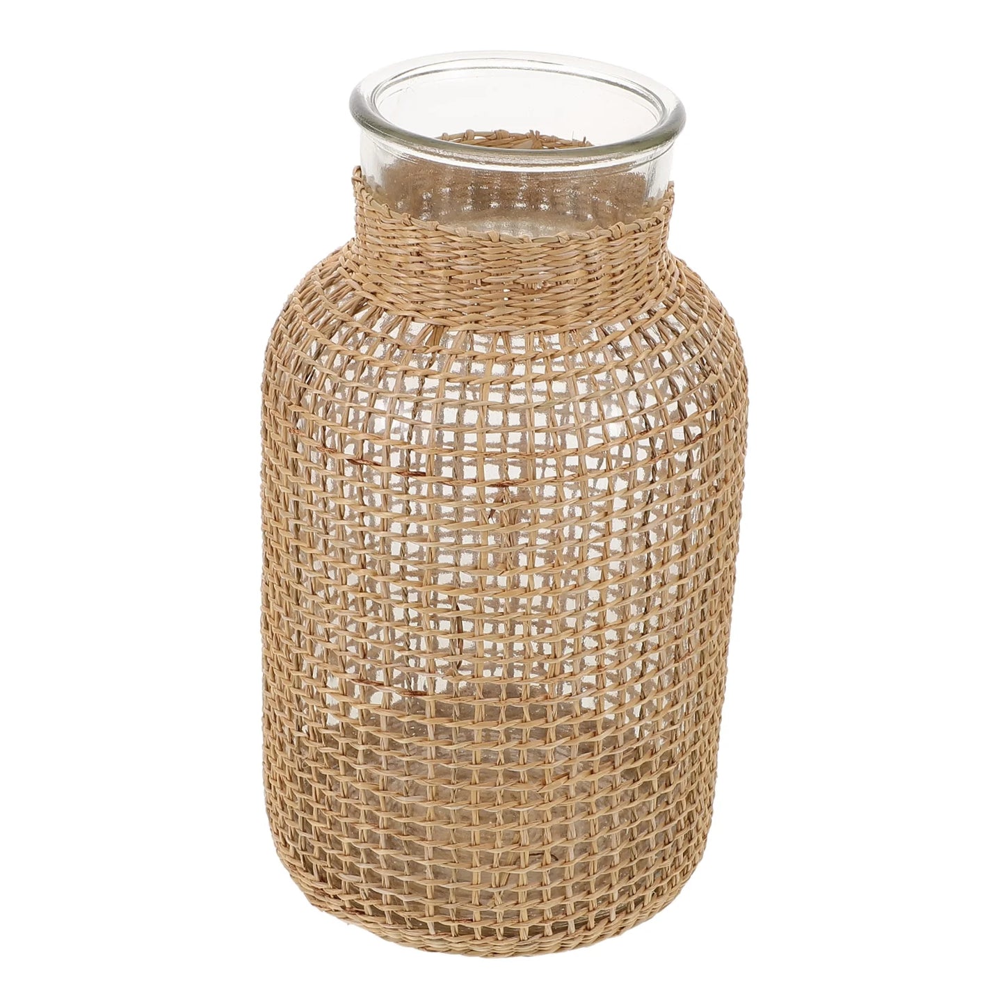 Rattan Glass Vase Centerpiece O524501