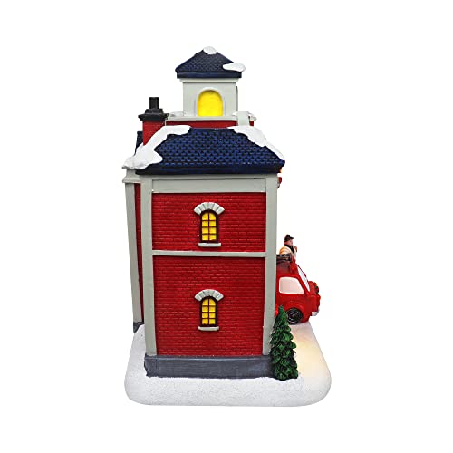 Lighted Musical Snow Village with Animated Kids Sledding A910926