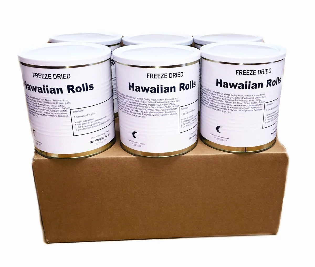 Freeze Dried Emergency Food Ration Hawaiian Rolls, 12 oz Can R51638