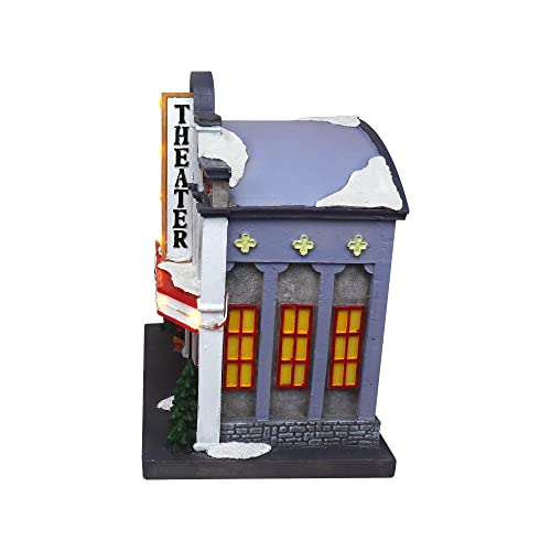 Lighted Musical Snow Village with Animated Kids Sledding A910926