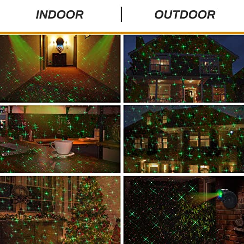 Christmas Laser Lights Red and Green Star Show for Indoor Outdoor Decor O2184