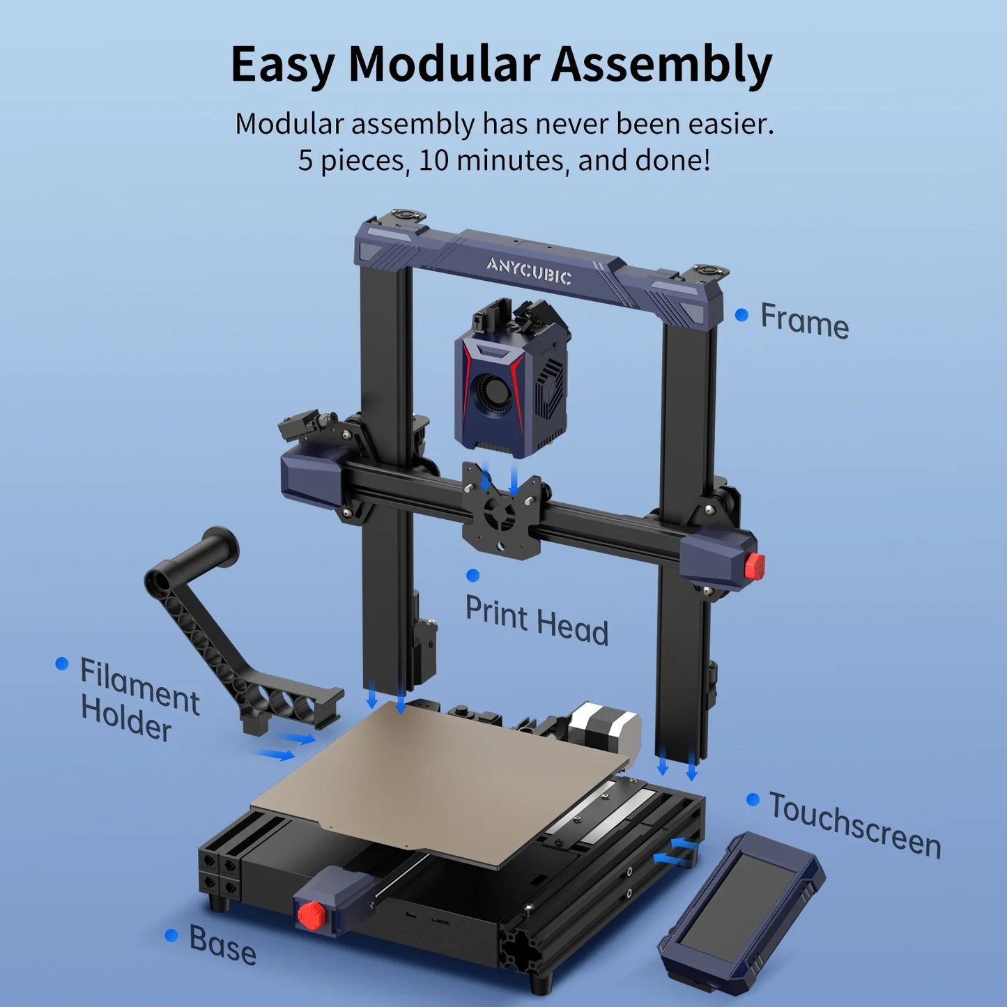 3D Printer, Auto Leveling, 8.7"x8.7"x9.84" C5718
