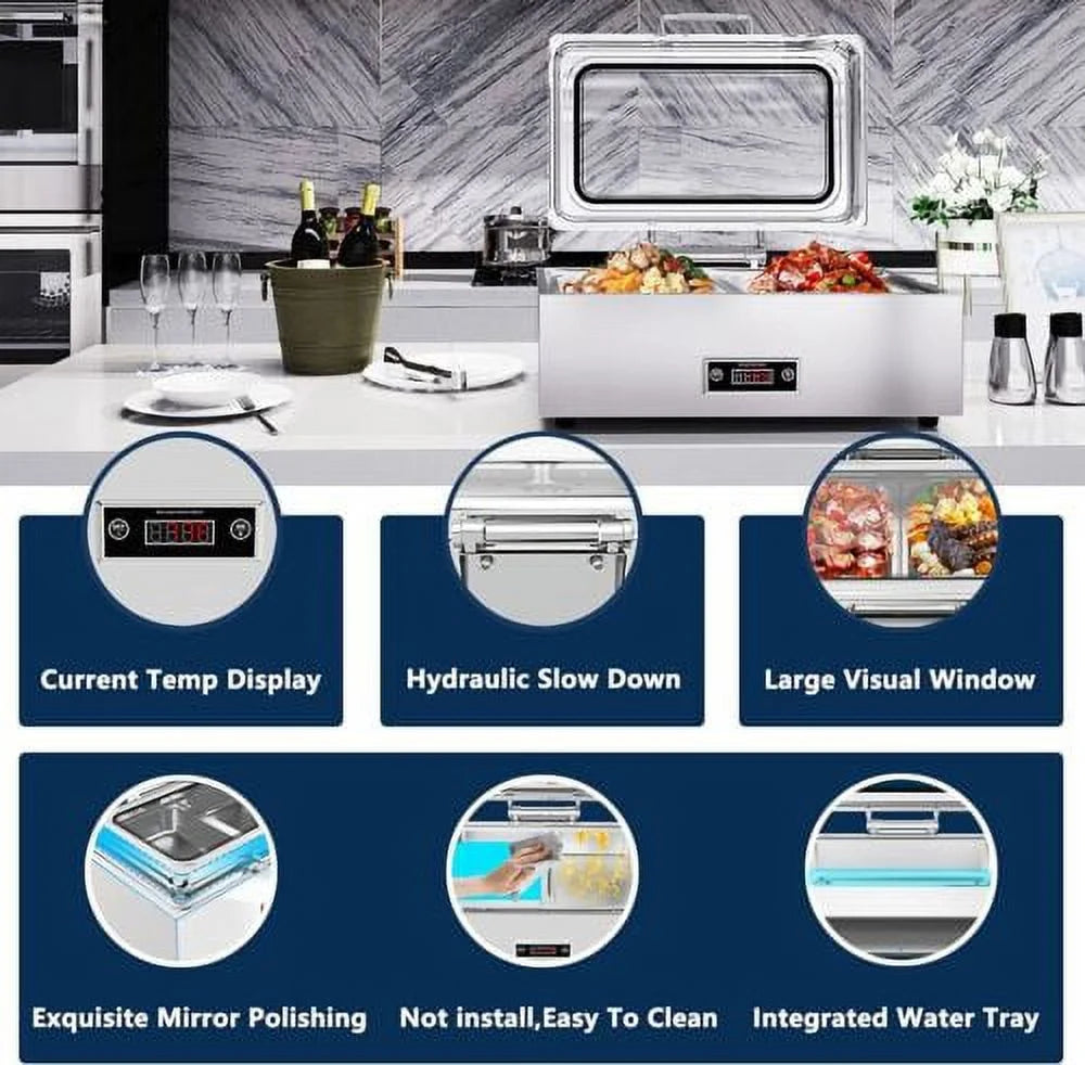 Stainless Steel Buffet Food Warmer 9QT with Lid K7018