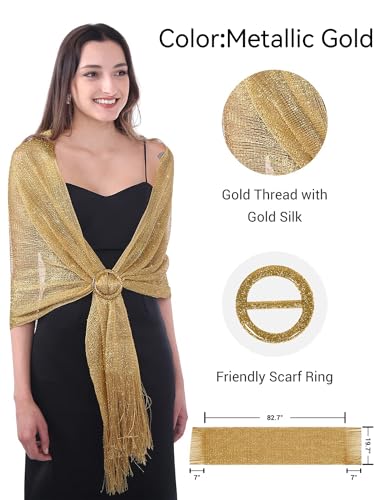 Women's Sparkle Shawls and Wraps for Party Dresses K18114