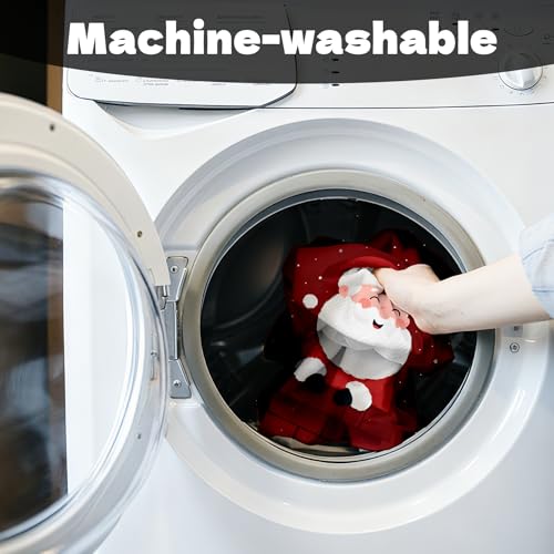 Christmas Toilet Lid Cover, Washable Bathroom Accessory O828