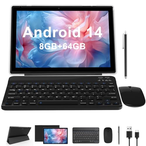 Tablet 10 Inch with Keyboard, Mouse, Case, Stylus, 8GB RAM 64GB ROM K197839