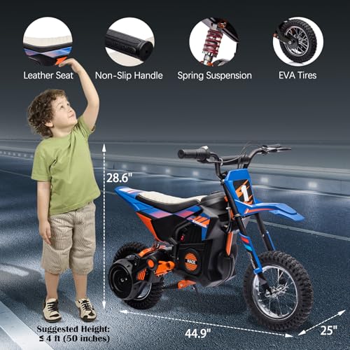 Kids Electric Dirt Bike 250W Off-Road Motorcycle Z852125
