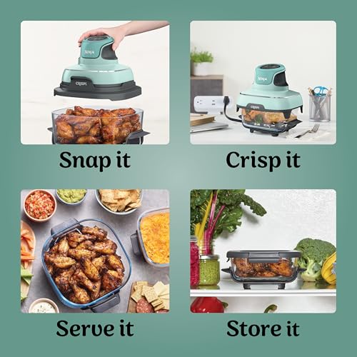 Air Fryer with Glass Containers, 4 QT & 6 Cup, Dishwasher Safe Y888