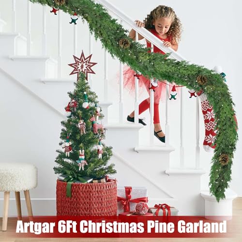 6 ft Christmas Cedar Garland - Realistic Greenery Cypress Artificial Pine Decor K327944