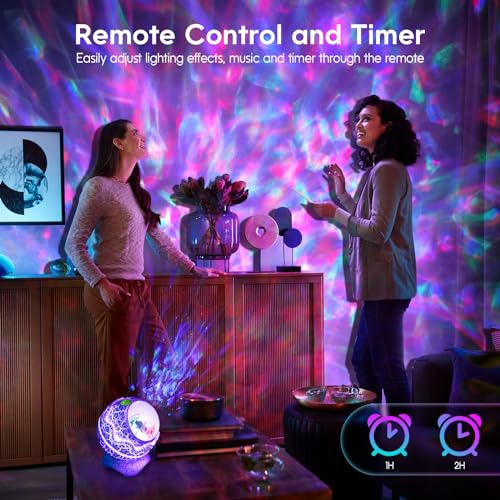 Star Projector with Bluetooth Speaker and White Noise for Bedroom U548539