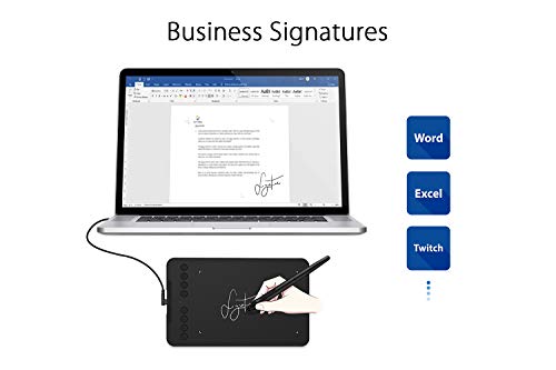 Drawing Tablet with 8192 Levels Pressure, 7 x 4 inch, 8 Shortcut Keys M356256