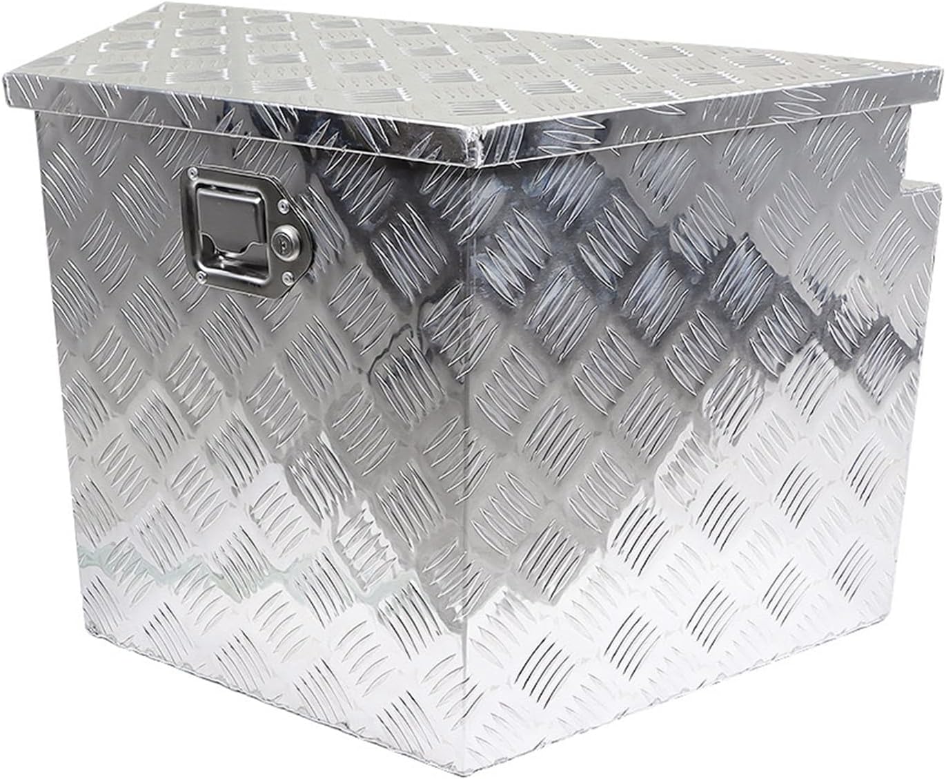 29in Aluminum Trailer Tongue Tool Box Diamond Tread for Pick Up Truck Bed RV ATV w/Lock & Keys 29 x 15 x 18in (L x W x H) Silver 1.5mm Thickness