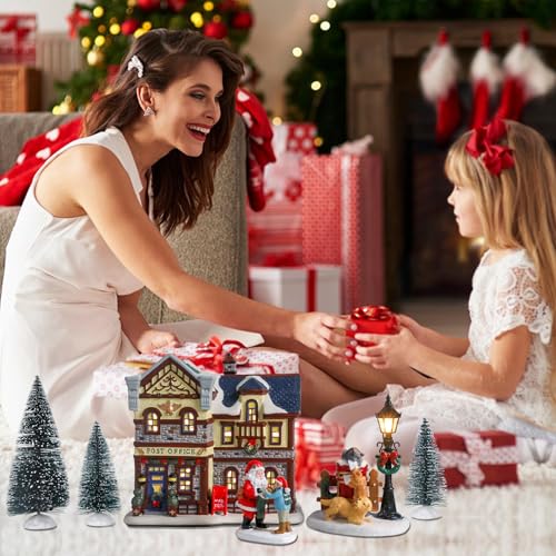 Christmas Ceramic Post Office Decoration with Lights V373655