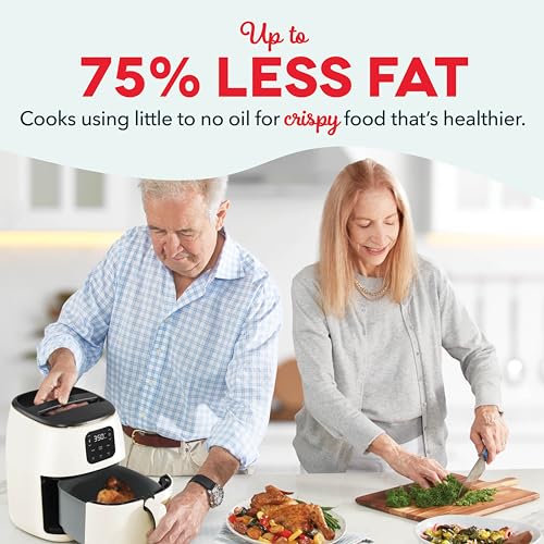 Electric Air Fryer Oven, 2.6 Qt., Grey, Compact Digital, 1000-Watt O882