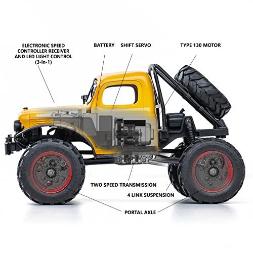1/24 Scale 4WD Offroad RC Crawler Car Yellow S728605
