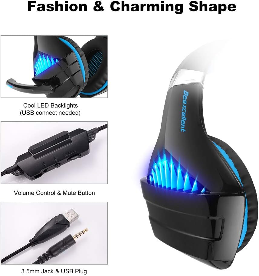 Gaming Headset with Noise Cancelling Mic for Xbox, PS4, Switch, PC R4023